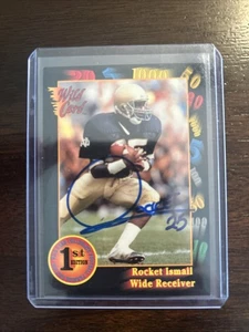 Raghib Ismail Auto 1991 Wild Card Notre Dame IP Autógrafo - Imagen 1 de 2