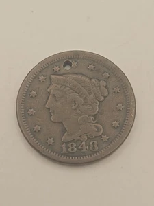 1848 Flechthaar großer Cent - Bild 1 von 6