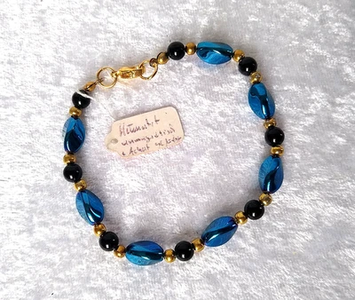 Eigen hergestelltes Hämatit-Armband - 11x7 mm Perlen - NEU - Unmagnetisch - Bild 1 von 4
