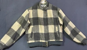 Giacca bomber Woolrich taglia M lana bufalo a quadri zip intera donna collo alto - Foto 1 di 8