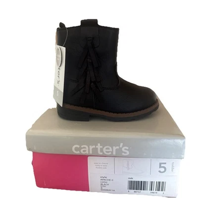 Girls Carter’s Black boots APACHE toddler SIZE 5 - Image 1 of 4