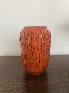 Scheurich Keramik Vase WGP pottery 60 er vintage 70er Retro Design Orange - Picture 1 of 6