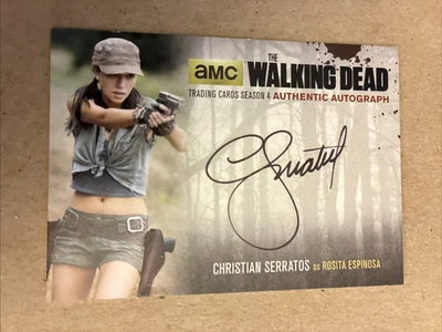2016 CHRISTIAN SERRATOS Cryptozoic The Walking Dead Season 4 Autograph Rosita  j - Image 1 of 2