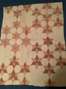 Cutter Quilt Piece 19-1/2” X 23” Seven Sisters Pattern Awesome Quilting - Picture 1 of 7