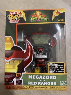 FUNKO POWER RANGERS FIGURA POP BITTY BOT  MEGAZORD W/ RED RANGER -Nuovo -Perfect - Immagine 1 di 4