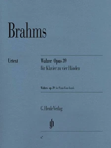 Brahms Waltzes Op 39 for 1 Piano 4 Hands Duets Henle Urtext Sheet Music Book - Picture 1 of 1