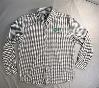 Cutter & Buck NCAA North Texas Mean Green Plaid Long Sleeve Shirt Men’s Large - Image 1 of 4