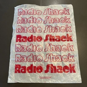 Radio Shack - Vintage 1980s Era Plastic Shopping Bag 18" x 15" - Picture 1 of 1