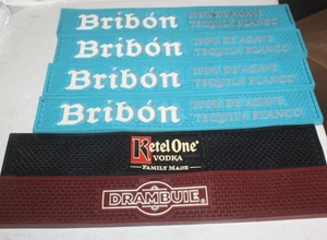 Lot 6 Bar Table Whisky Vodka Thick Rubber Table Mats - Picture 1 of 3