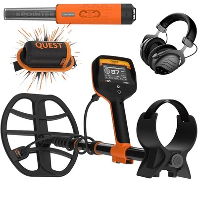 Quest V80 Metalldetektor + gratis XPointer Max Pinpointer mit Magic Holster