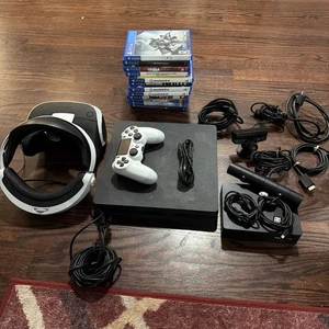 Sony PS4 1TB CUH-2215B Console Lot w/ Controller, Games, & VR Tested.  Free Ship - Picture 1 of 6