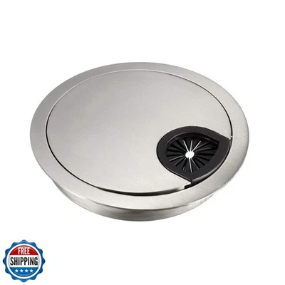 uxcell Cable Hole Cover, 3.1Inch/80mm Zinc Alloy Desk Wire Cord Cable Grommet - Image 1 of 3