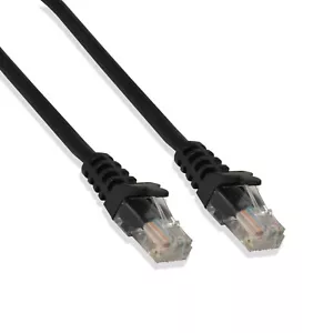 2FT Cat6 UTP Ethernet Network Patch Cable RJ45 Lan Wire Black (25 Pack) - Picture 1 of 3