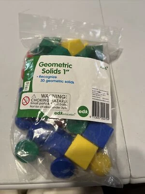 Learning Advantage Edx Education Mini 1” Geometric Solids 40/Pack New - Image 1 of 3