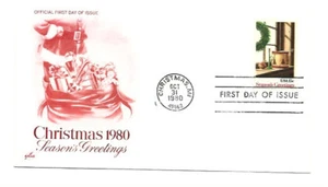 1843 1980 Christmas Toys, ArtCraft FDC - Picture 1 of 1