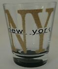 New York Ny In Gold Glitter Shot Glass