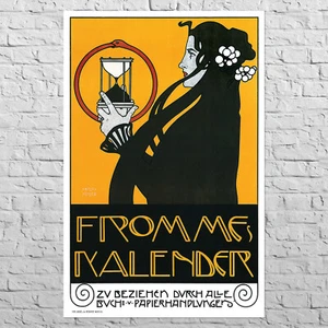 Poster Fromme’s Calendar, 1899 | 22x34" Big size A1 | Norse Norns, Ouroboros - Picture 1 of 5