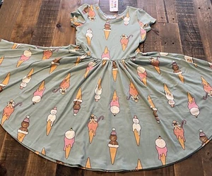 Dot Dot Smile size 7 girls snowman ice cream Christmas Cap sleeve twirl dress - Picture 1 of 5