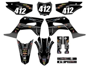 2019-2023 CRF 125 MAYHEM Black Senge Graphics Kit Compatible with Honda - Picture 1 of 10