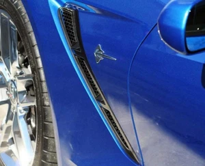 Corvette C7 2014-2019 Vent Side Mesh Grille Inserts - Chevy Chevrolet 6 pc Set - Picture 1 of 2