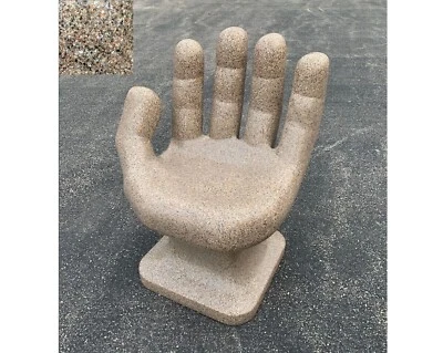 faux Granite Desert Sandstone left HAND SHAPED CHAIR 32" adult 70's Retro NEW - Image 1 of 4