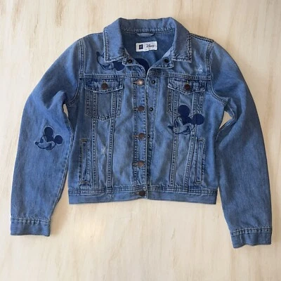Chaqueta vaquera Gap Kids niñas talla XXL azul Disney bordada Mickey Mouse Foto 1 de 4