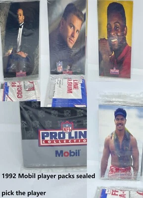 1992 Pro Line Mobil PICK A PLAYER PACK Football Cards 9 Cards Per Pack - Image 1 of 4