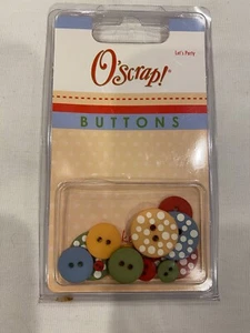 O'Scrap! Buttons "Let's Party" 16 Count #AC110 2007 Scrapbooking Crafts - Picture 1 of 2