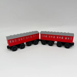 Wooden Railway  Compatible Passenger Coach Red/Gray Custom Thomas & Friends Brio - Picture 1 of 7