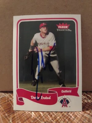 Darin Erstad Autographed 2004 Fleer Tradition Signed Baseball Card #43 Angels  - Image 1 of 2