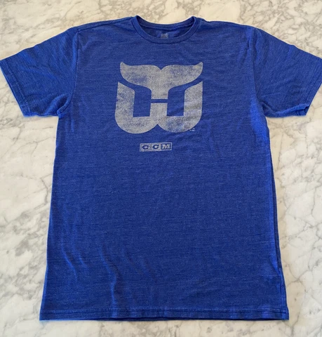 Hartford Whalers Vintage CCM T-Shirt Tee Logo NHL Medium Carolina Hurricanes Cover