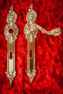 Türdrücker Türbeschläge Türgriff Klinke 270x50mm BB72mm aus Massiv Messing #K2BB - Bild 1 von 3