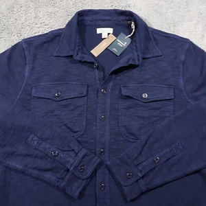 J.CREW Shirt Jacket Shaket Outdoor Chore Barn Heavy Knit Blue With Tags Size L - Picture 1 of 11