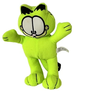 Lime Green Garfield Plush Cat 8" Inch Toy Factory Stuffed Animal Toy Odie - Picture 1 of 7