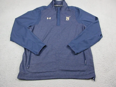Navy Midshipmen Sweater Mens Adult Large Blue Football Military Sweatshirt Cover