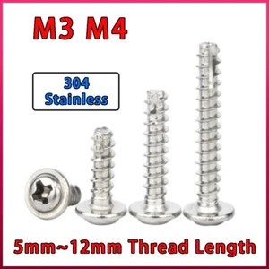 Flanged Screw A2 Stainless Steel Phillips Thread Cutting Bolts Metric M3 M4 - Imagen 1 de 14