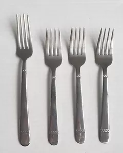 4 Reed Barton Longwood Forks 1 8" Dinner Fork 3 Salad 18/10 Stainless - Picture 1 of 3