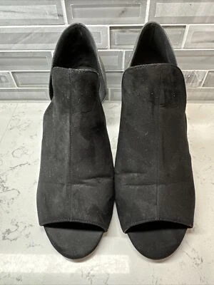 Elegance Midnight Velvet 黑色和灰色，带银色高跟鞋（尺寸，8.5 W），二手 — 第 1/4 张图片