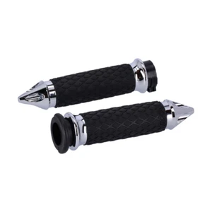 MANOPOLE PER HARLEY MOTO CUSTOM AVON DIAMOND SPIKED SPORTSTER DYNA SOFTAIL - Foto 1 di 5