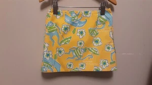LILY PULITZER Girls Size 4 Reversible Wrap Skirt Floral/Monkeys/Paisley   EUC. - Picture 1 of 5