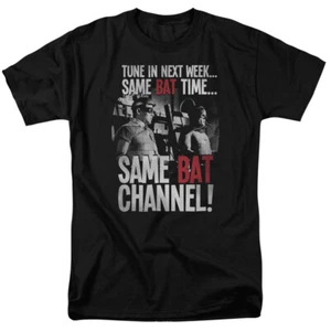 Classic Batman Bat Channel T Shirt Mens Licensed Classic TV Merchandise Black - Picture 1 of 2