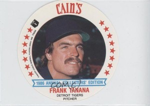 1986 Cain's Snack Time Detroit Tigers Discs Food Issue Frank Tanana #15