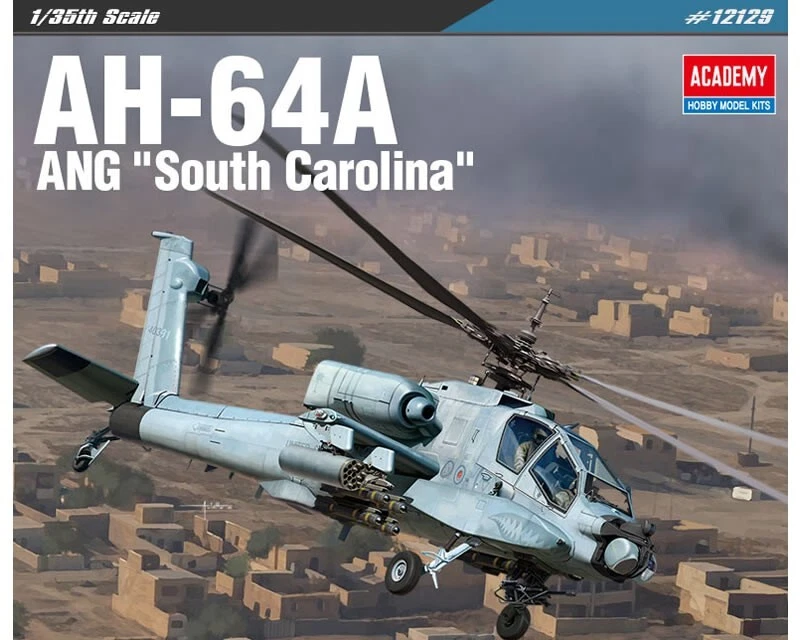 ELICOTTERO AH-64A ANG SOUTH CAROLINA KIT 1 35 Academy Kit Elicotteri Modellino N