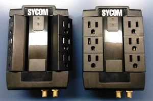 SYCOM Surge Protector, 6 AC Outlets,Telephone/Fax & Coax, 1ea - Picture 1 of 5