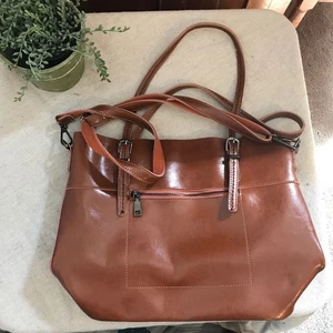 Artmis Tasche braun Leder mit Schulterriemen - Bild 1 von 5