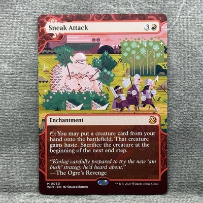 Sneak Attack (Borderless) – Enchanting Tales (WOT) #50 NM Non-Foil - Image 1 of 4