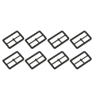 8Pcs Metal Roller Buckles, 50mm/2" Single Prong Belt Strap Adjuster, Dark Gray — 第 1/4 张图片