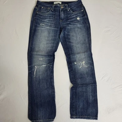 Pantalones de mezclilla Henry & Belle RYAN para mujer talla 25 desgastados lavado oscuro ajuste cómodo Foto 1 de 4