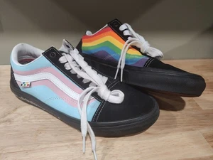 Vans Old Skool Skateboarding 4 Todo Arco Iris Orgullo Tenis Zapatos EE. UU. Hombres 9, W10.5 - Imagen 1 de 11