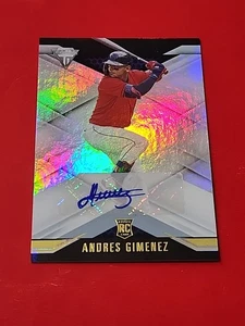 ANDRES GIMENEZ 2021 Panini Chronicles Titanium Auto New York Mets - Picture 1 of 5